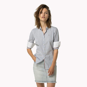 Tommy Hilfiger dámská pruhovaná košile Basic - XS (902)